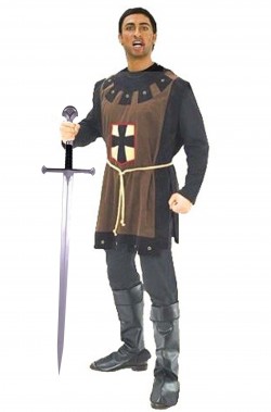 Costume uomo medievale con tunica a tabarda
