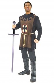 Costume uomo medievale con tunica a tabarda