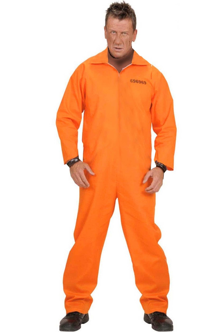 Costume da Detenuto Carcerato Americano Arancione