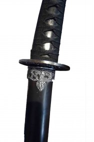 Spada decorativa katana in metallo ninja samurai lama nera