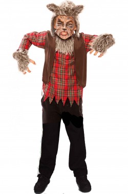 Costume Halloween da bambino da uomo lupo