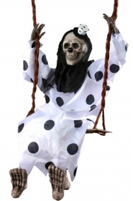 Allestimento Halloween Circo dell'Orrore clown trapezista morto