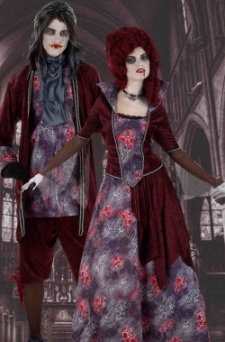 Coppia di costumi di Halloween uomo e donna vampiri 700