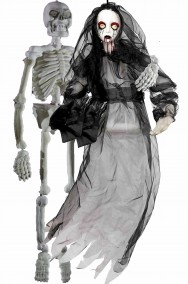 Decorazioni Halloween da appendere sposa cadavere e marito