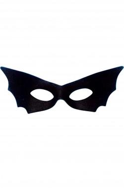 Maschera nera pipistrello in tessuto