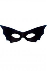 Maschera nera pipistrello in tessuto