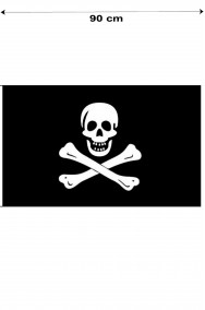 Bandiera pirata media cm 90 x 60 cm 