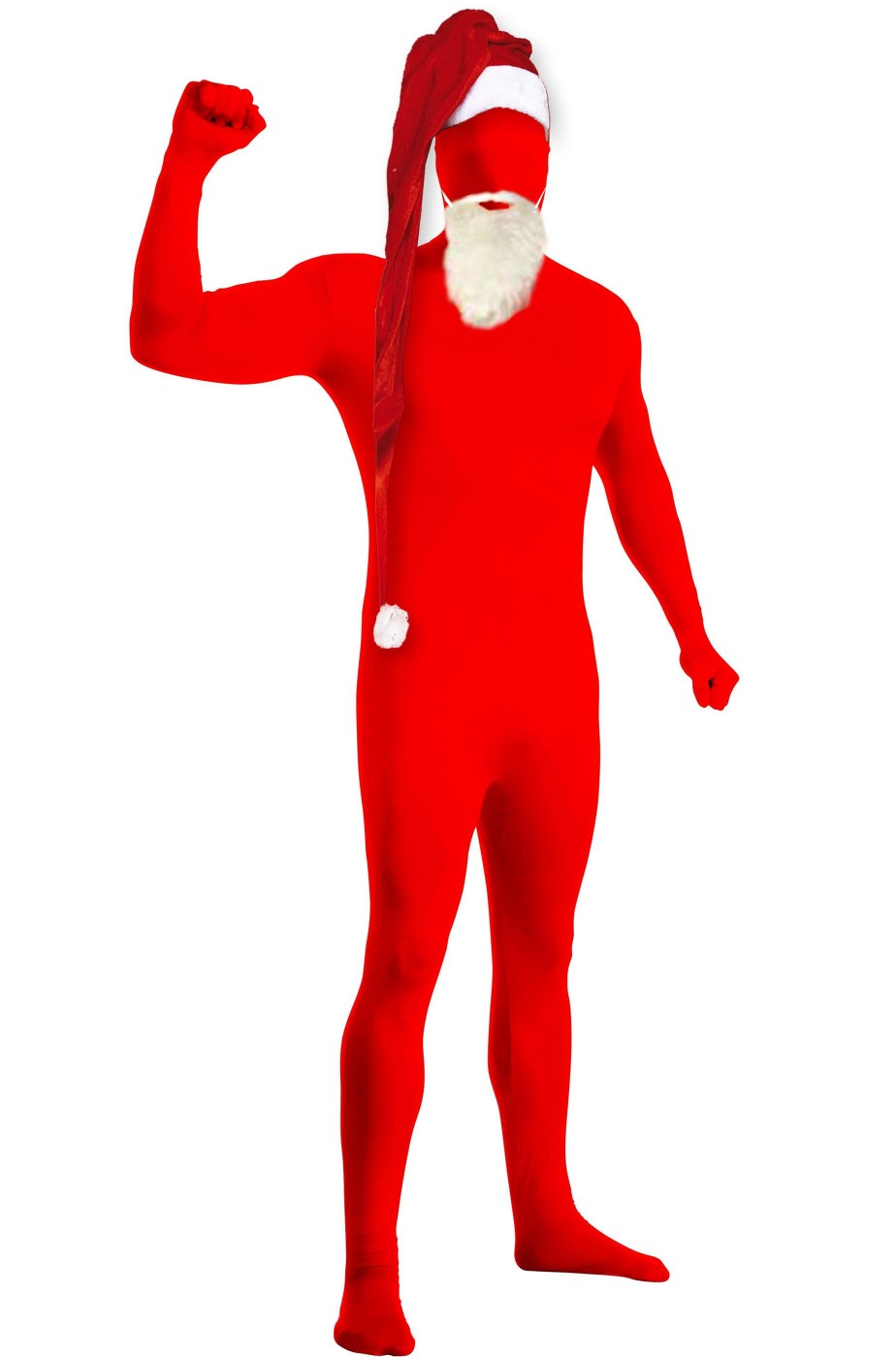 Vestito Babbo Natale Taglia 60.Costume Babbo Natale Con Tuta 2nd Skin E Cappello Tuta Aderente
