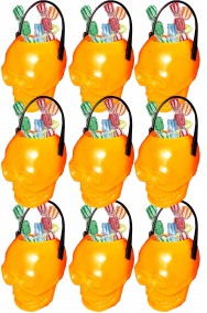 Coppetta Porta dolcetti segnaposto Halloween 4cm arancioni