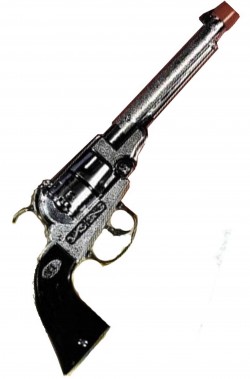 Pistola giocattolo da cowboy revolver in metallo ADULTO cm20