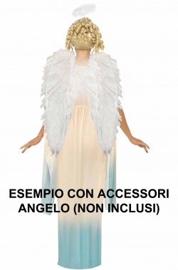 Costume donna da angelo cherubino del presepe posteriore