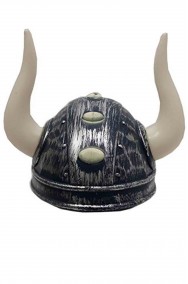 Elmo Casco con corna da vichingo in plastica rigida 