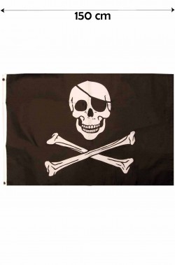 Bandiera pirata grande da allestimento monofacciale cm 150 x 90