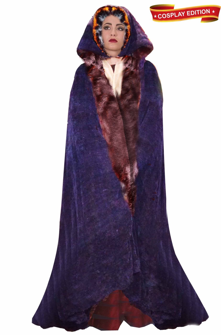 Mantello LARP e Cosplay Lady Marion con pelliccia e foderato Mantello LARP e Cosplay Lady Marion con pelliccia e foderato
