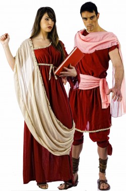 Coppia antichi romani Augusta Lucilla e Marco Antonio