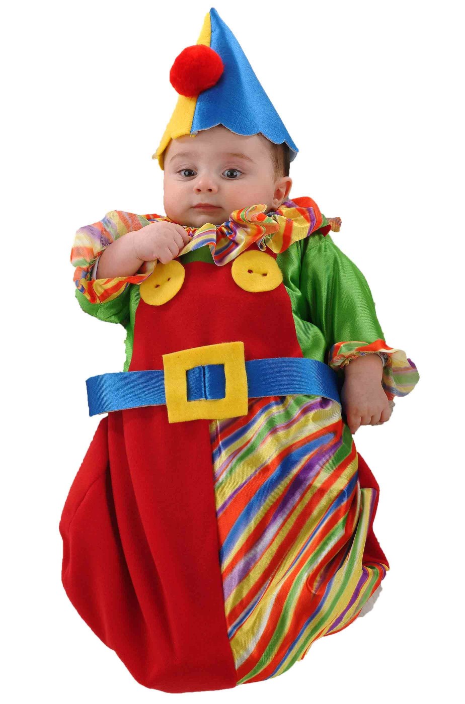 Costume carnevale sacconanna bambino neonato pagliaccio