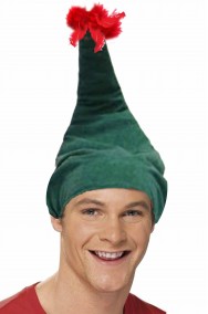 Cappello nano o gnomo elfo verde di babbo natale