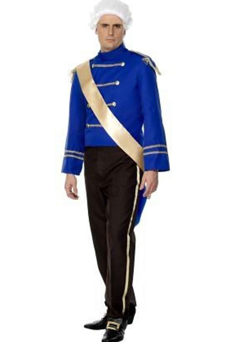 Vestito da principe azzurro giacca blu di Cenerella o Sissi adulto