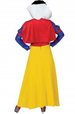 Costume di carnevale da donna da biancaneve classica con mantellina