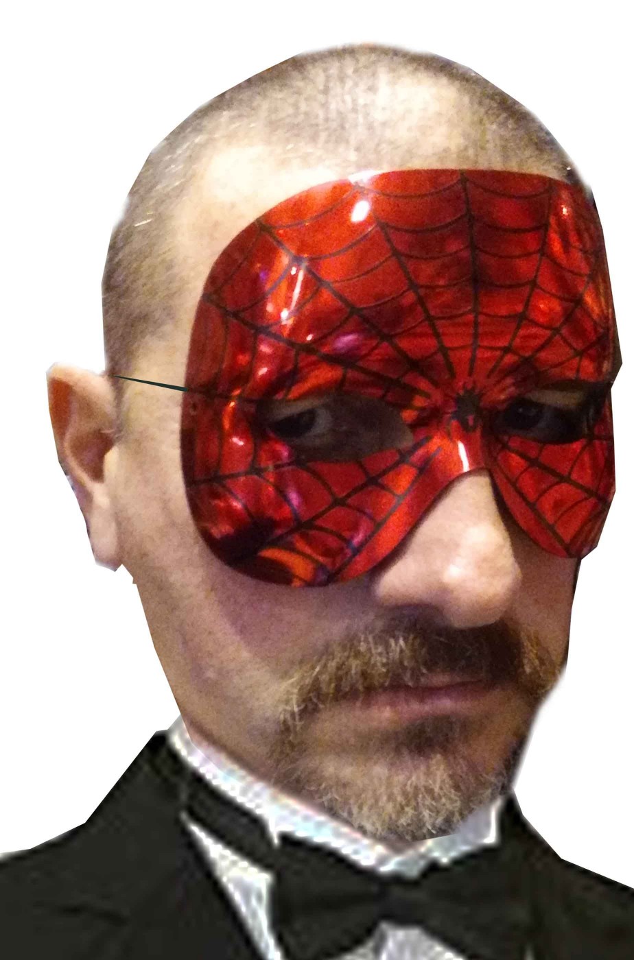 Maschera spiderman in plastica rigida a mezzo viso adulto e bambino