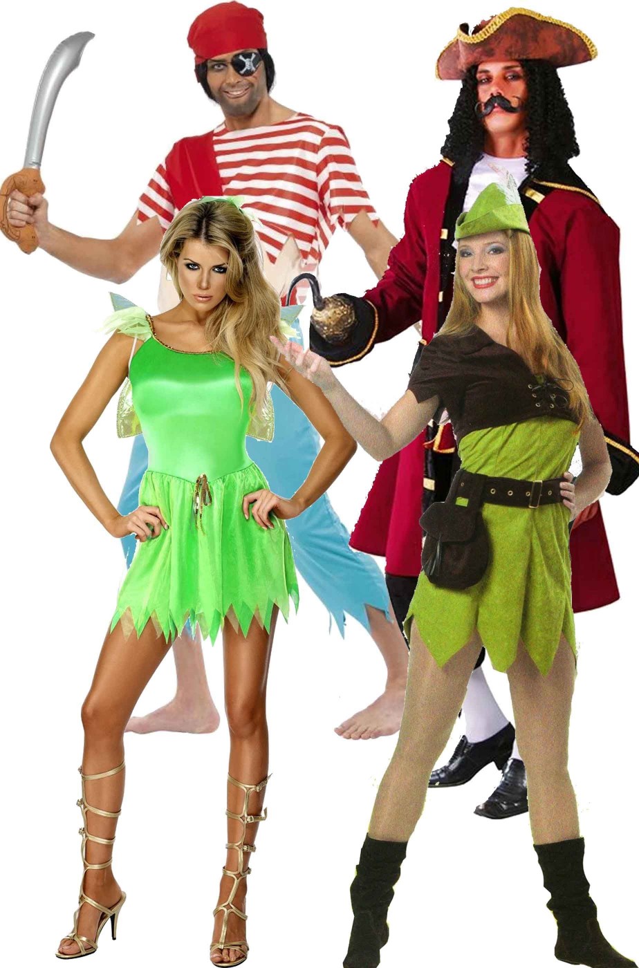Gruppo di costumi di carnevale adulti Peter Pan L'isola che non c'e' 4