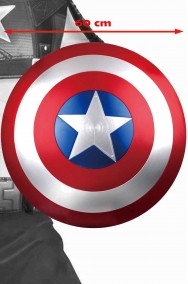 Scudo Capitan America Adulto in plastica (peso circa 30 gr dimensione reale 60cm diametro. Versione film.