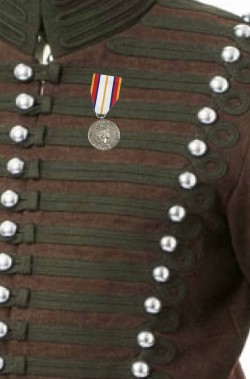 Medaglia militare ornamentale finta per divise e Steampunk argento