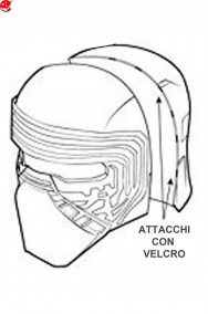 Vestito di Kylo Ren Star Wars The Dark Side adulto con casco, guanti e spada