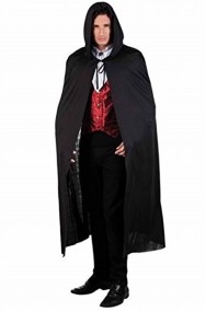 Mantello per vampiri nero lunghezza 190 cm