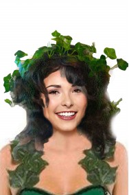 Parrucca donna verde lunga mossa da elfa o poison ivy