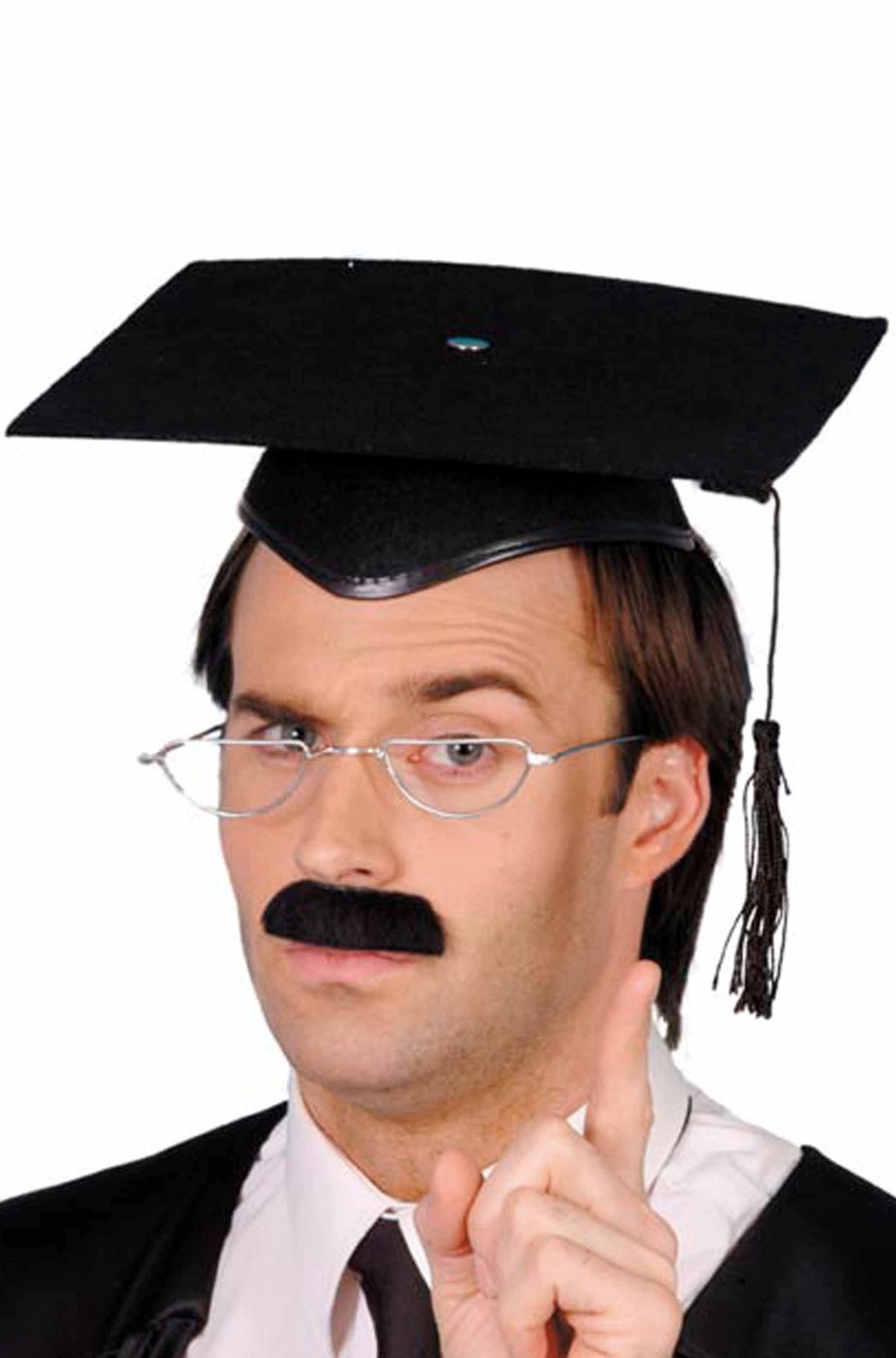 Cappello tocco da laureato rigido floccato con alamaro