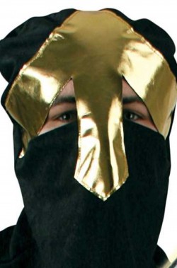 Vestito di Halloween da uomo adulto Ninja Lord nero