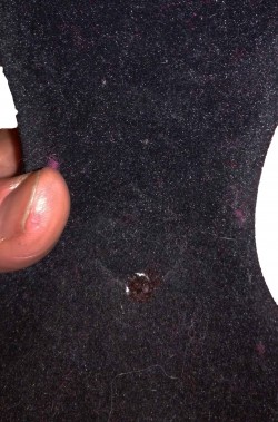 Testa di manichino vellutata antiscivolo nera collo corto con difetti