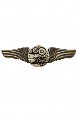 Fregio spilla aeronautica in metallo per uniformi, divise, pilota e Steampunk