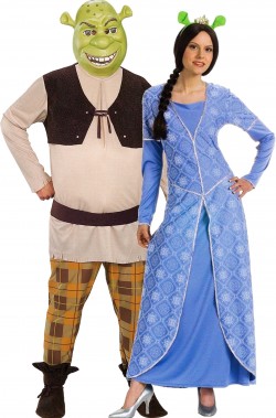 Coppia di costumi adulto Shrek e Fiona