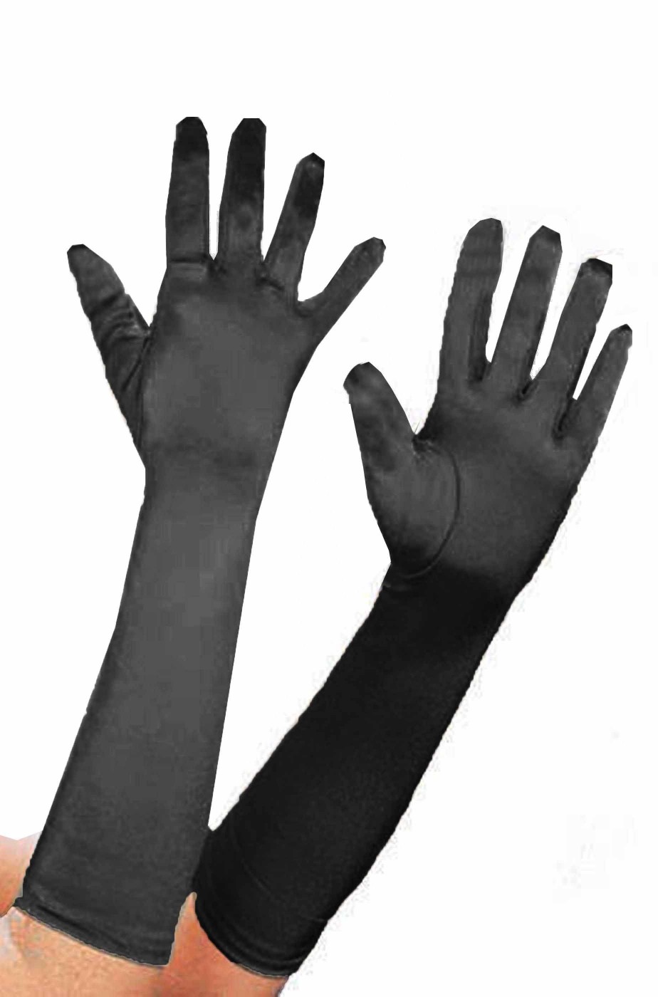 Guanti neri lunghi donna eleganti cm 41