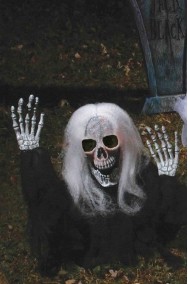 decorazioni per Halloween da esterno interno scheletri che escono da terra