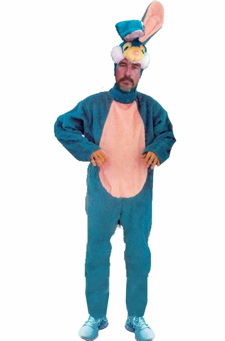 Costume adulto coniglio blu