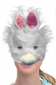 Maschera da coniglio bianco