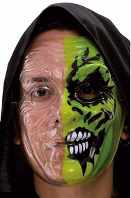 Maschera Two Face Zombie Trasparente