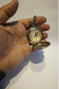 Orologio da taschino vintage stile anni 20 russo vero di metallo