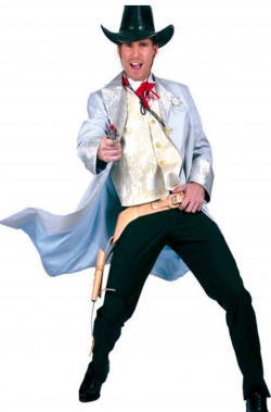 Costume uomo Cowboy Gambler del saloon
