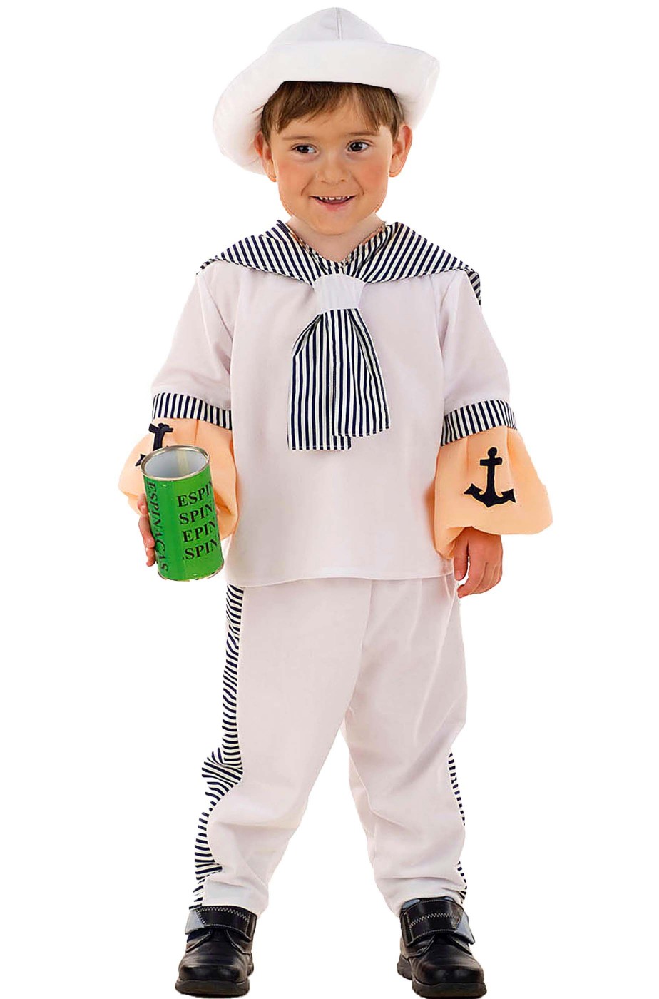 Costume da marinaio da bambino bianco braccio di ferro