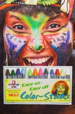 Trucco makeup carnevalesco palette matite colorate di cera 12 colori