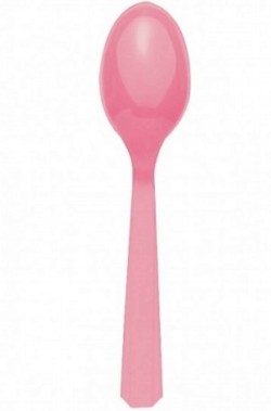 Party rosa cucchiai rosa di plastica 24 pezzi