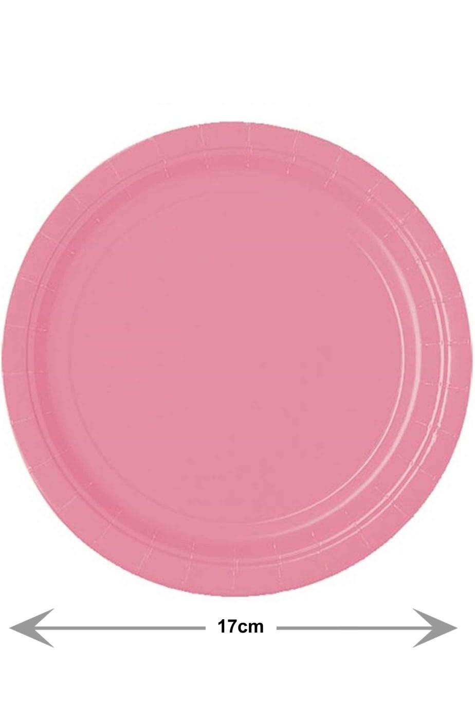 Party rosa piatti di carta piani confezione da 8, 17cm