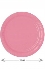 Party rosa piatti di carta piani rosa confezione da 8. 23cm
