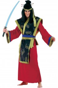 Costume di carnevale da samurai giapponese uomo adulto