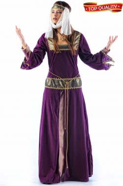 Costume Stile medievale Lady Marian di Robin Hood bordeaux