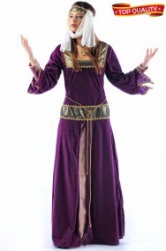 Costume Stile medievale Lady Marian di Robin Hood bordeaux
